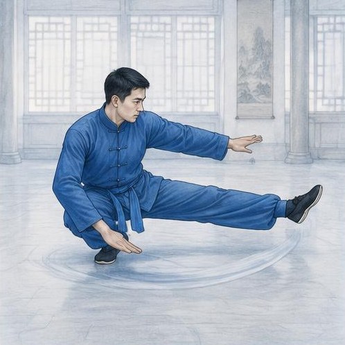 Tiew Biao Tui (Low Iron Broom Sweep)