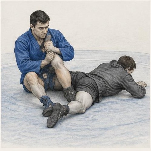 Bolshoi Zakhvat Stopy / Zakhvat Stopy (Straight Ankle Lock)